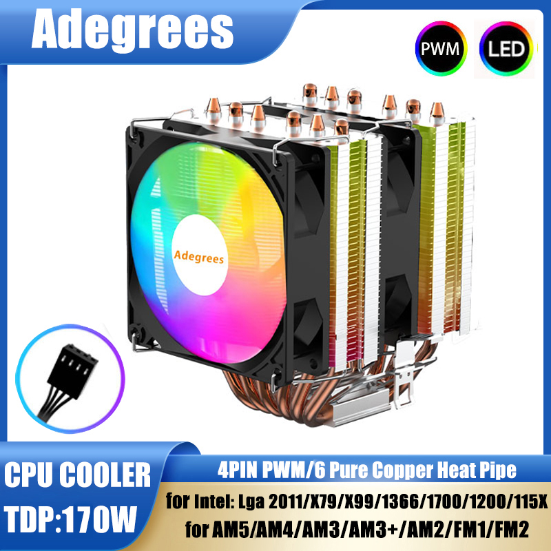 Air Cooler Cpu - 공랭식 CPU 쿨러 90mm RGB 쿨링