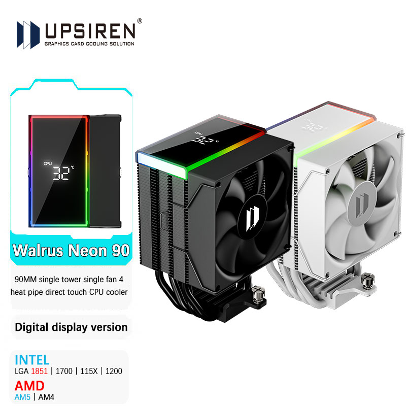 Air Cooler Cpu - UPSIREN Walrus Neon 90 디지털 4