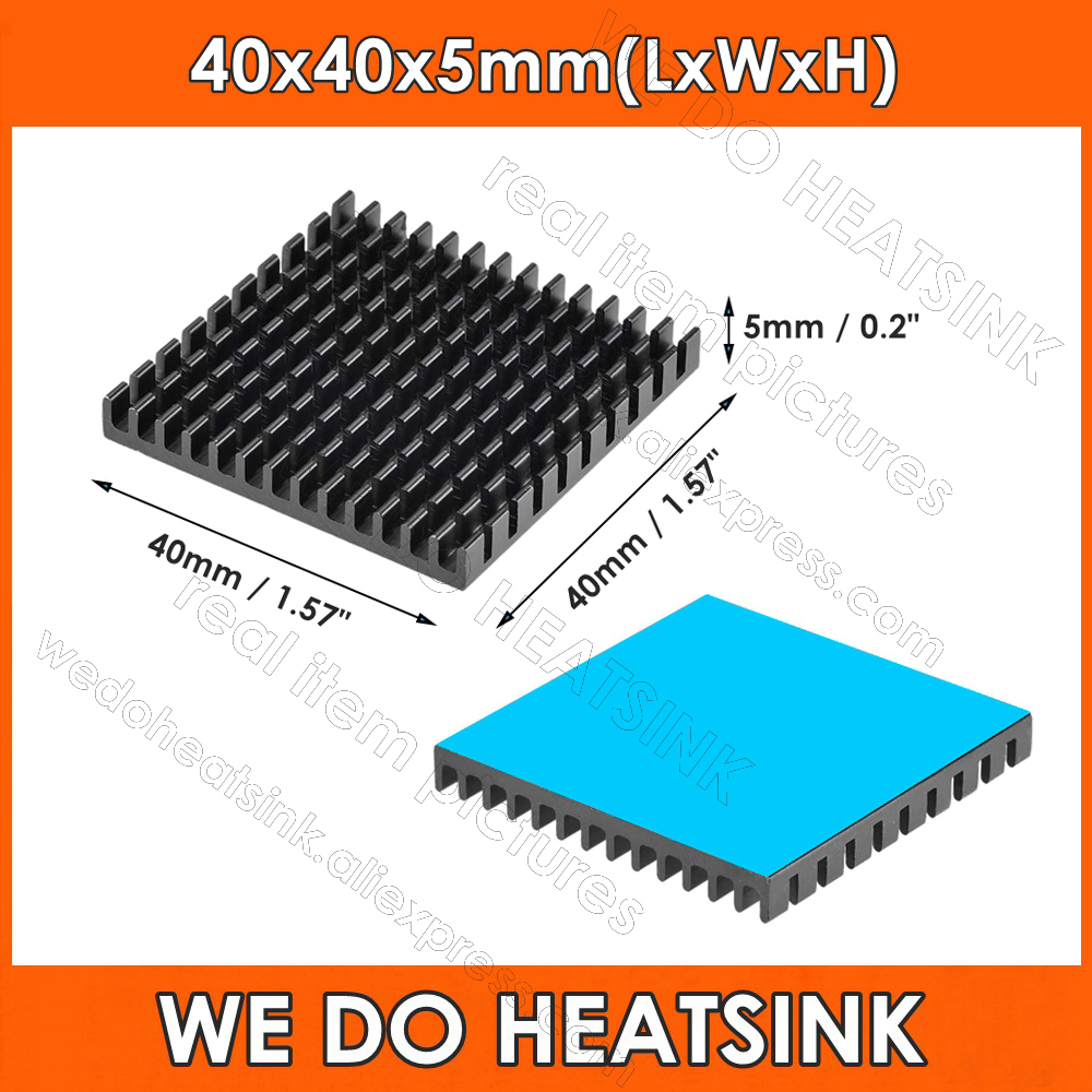 40x40x5mm 블랙 히트싱크 1.57 X 1.57  - Gpu Cooler 리뷰 및 가격