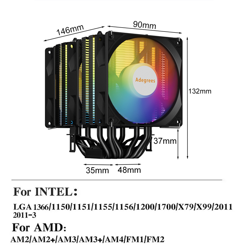 CPU 공랭 쿨러 AM4 6 히트파이프 PC 프로세서  - Air Cooler Cpu 리뷰 및 가격